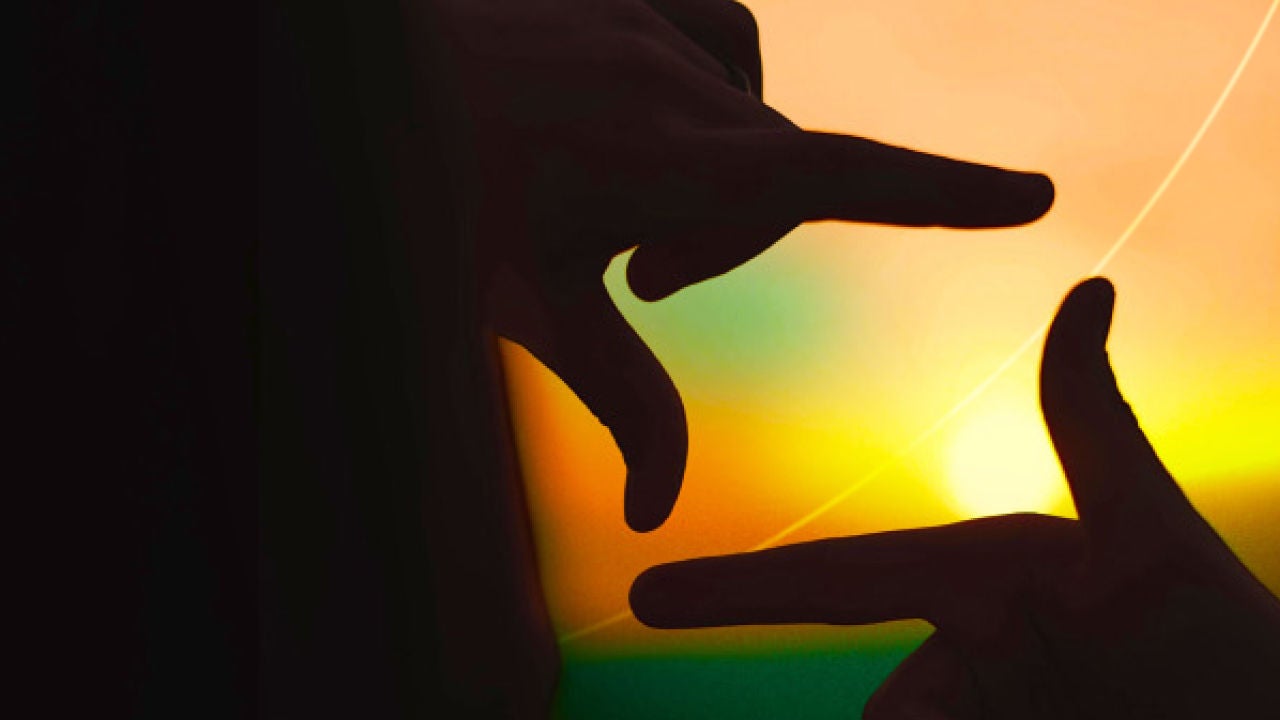 Someone making a square with their hands