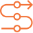 Swirly chart icon orange