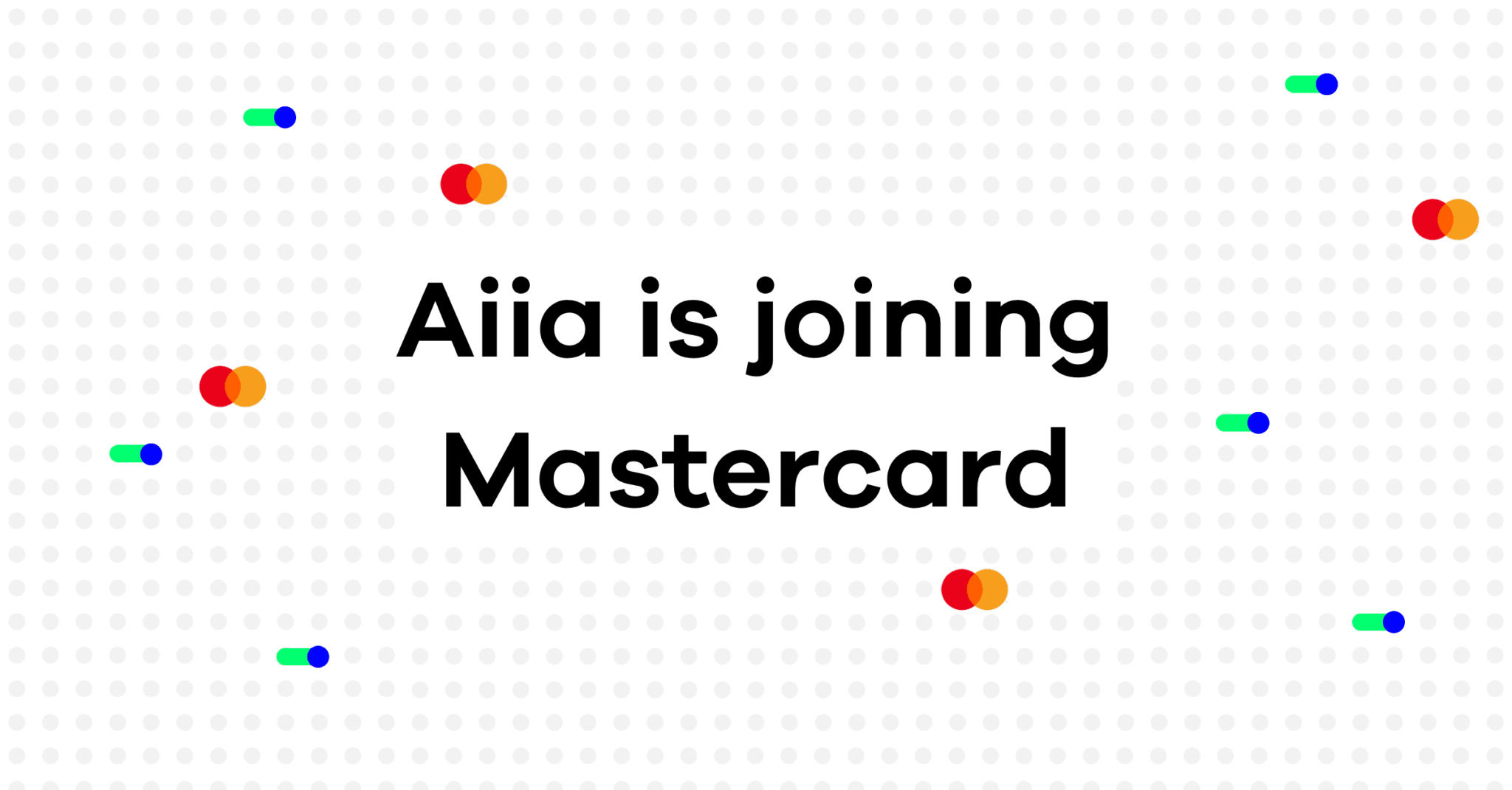 Text mit Mastercard-Logos