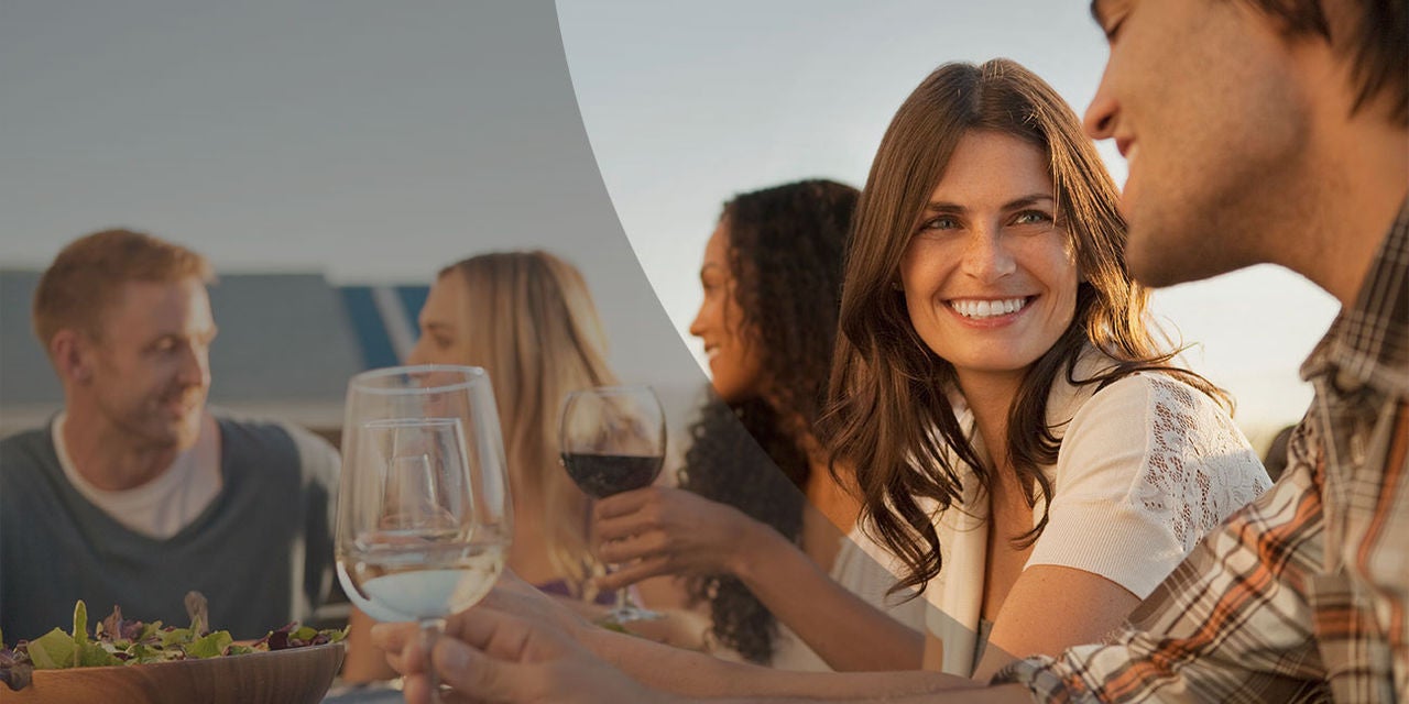 people drinking and having a good time