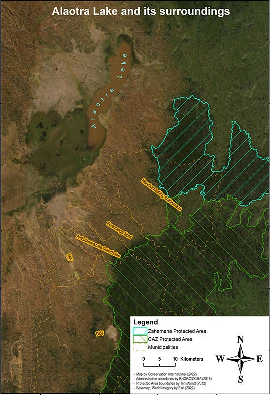 Mapa de la región de Madagascar.