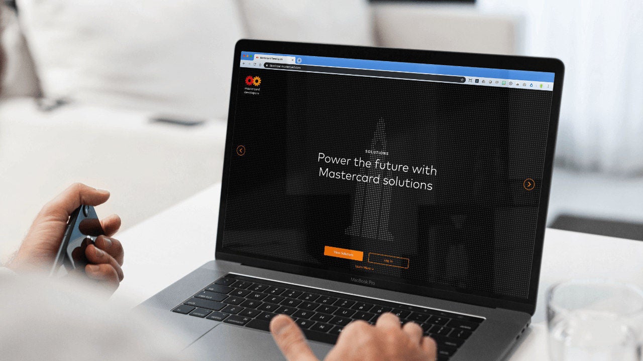 A person using a laptop computer