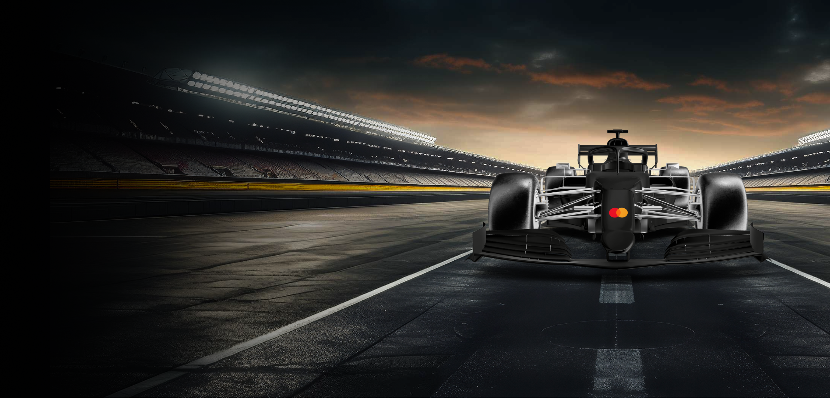 Racerbil på racerbane