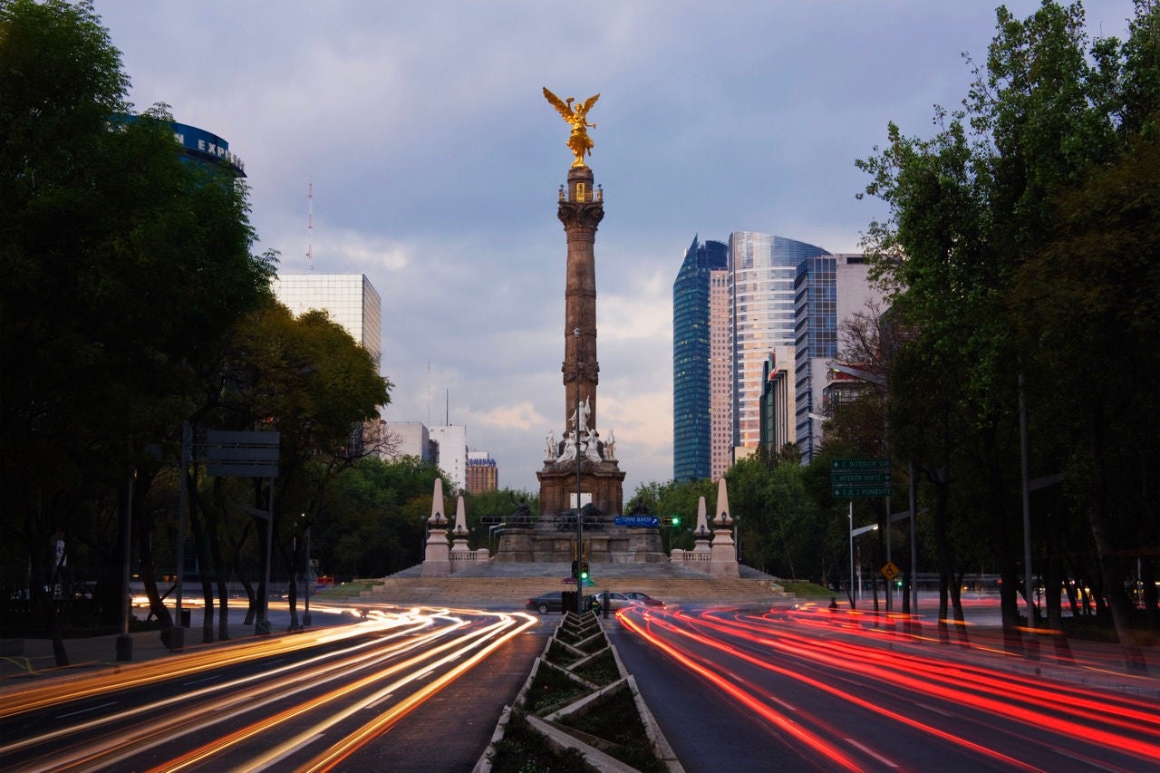 São Paulo at sunset.