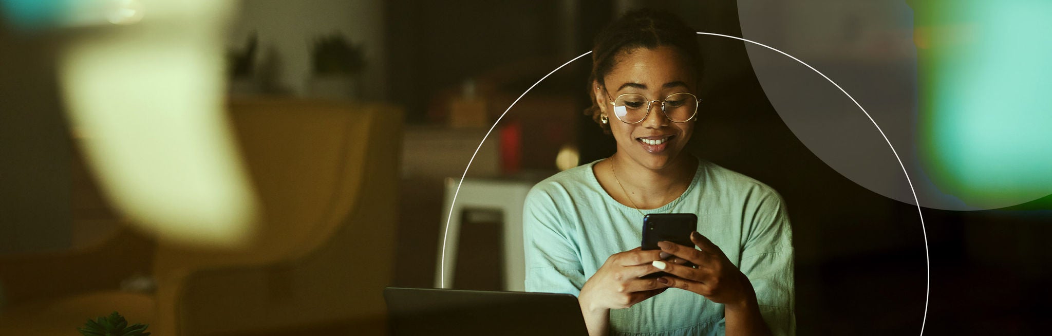 Woman looking at her phone
