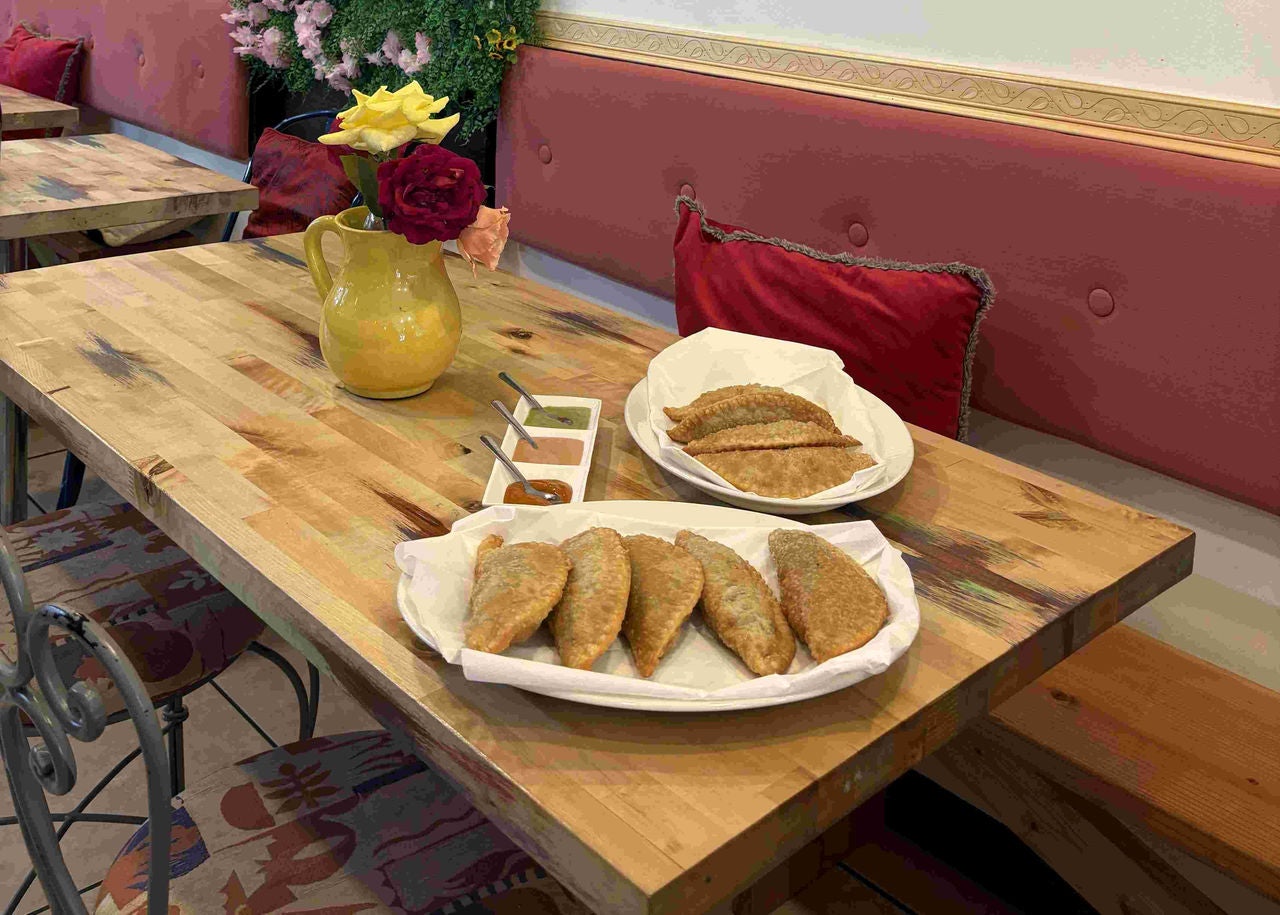Pastelitos on a table at Morena's