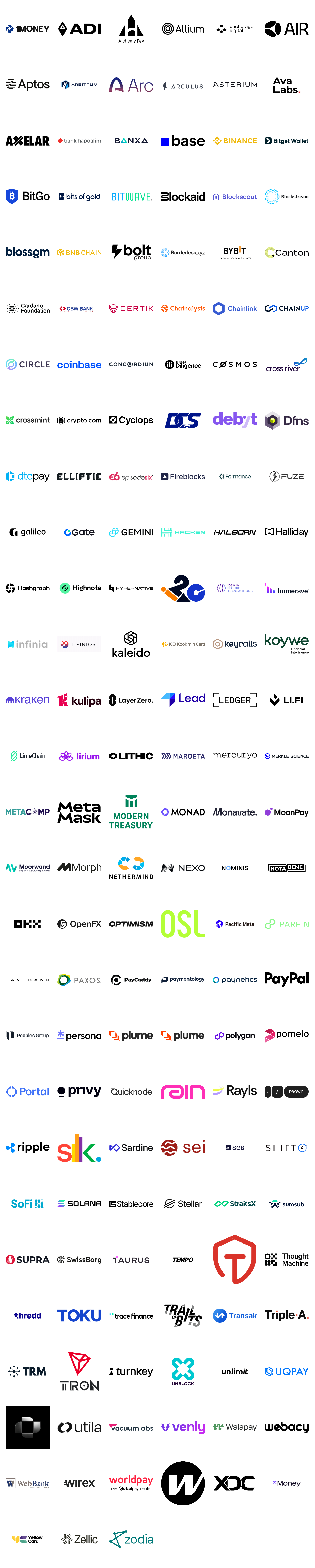 logo wall of partners