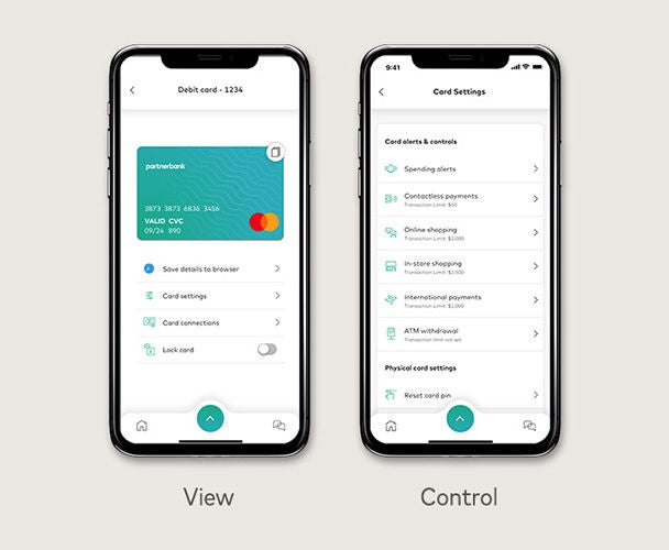 Os cartões digitais gerem as finanças.