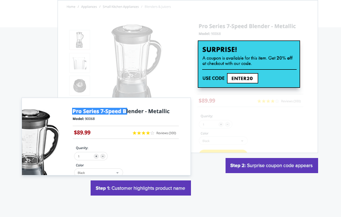 Personalized promotions example
