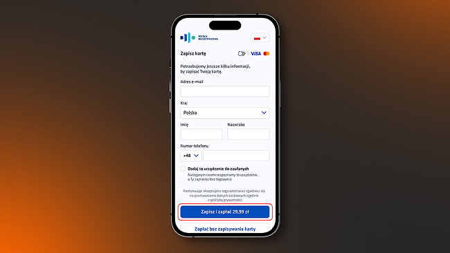 Krok 4 - Kliknij „Zapisz i zapłać”. Gotowe! Teraz możesz cieszyć się szybkim, wygodnym i bezpiecznym sposobem płatności online.