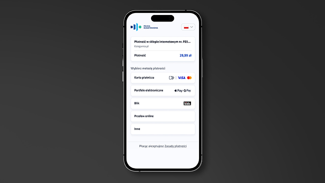 Krok 1 - Wybierz płatność kartą podczas finalizacji zakupów.