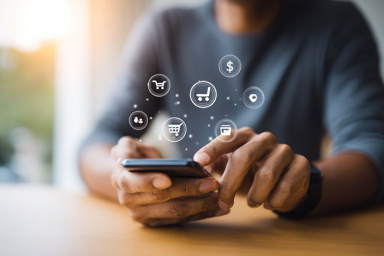 person using a smartphone