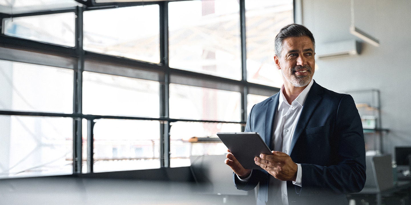 Man using tablet at the office