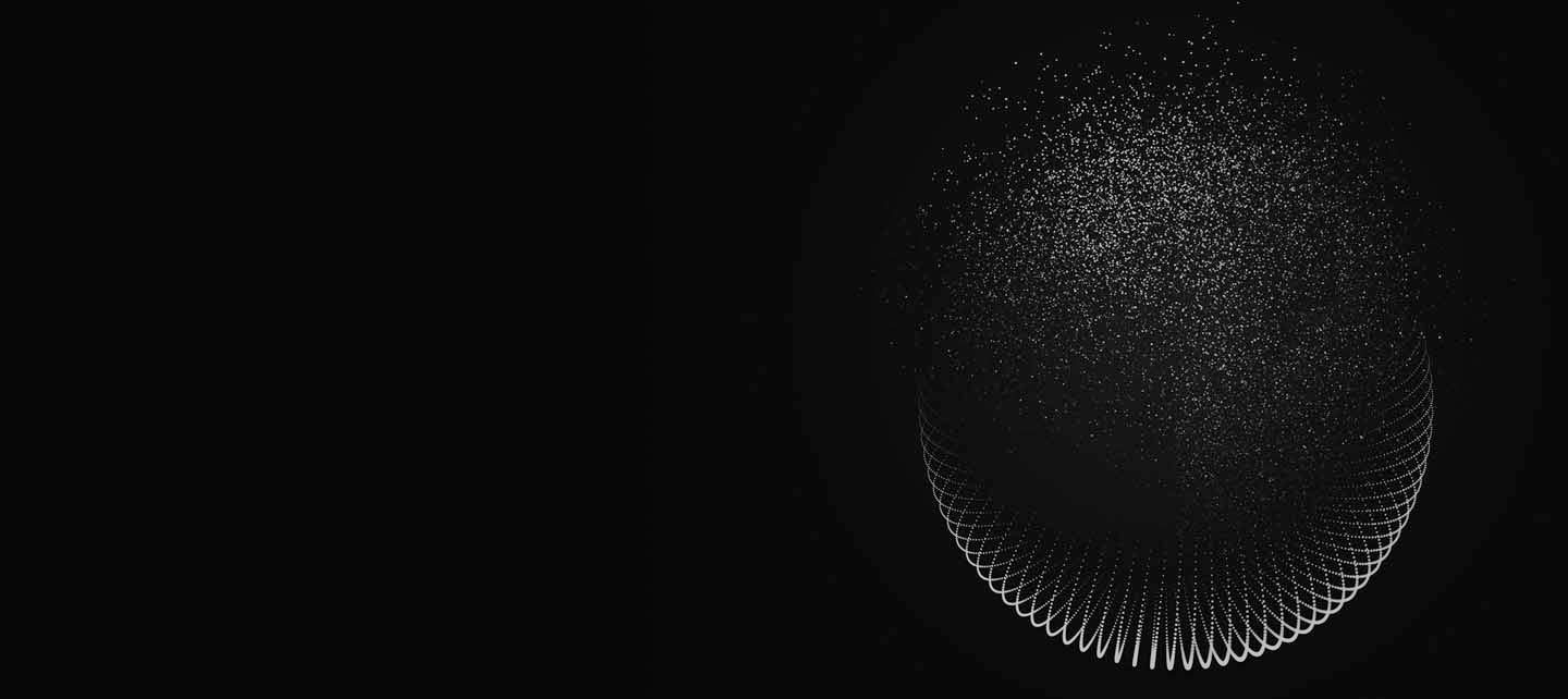 Black and white abstract image with intersecting lines and dots.