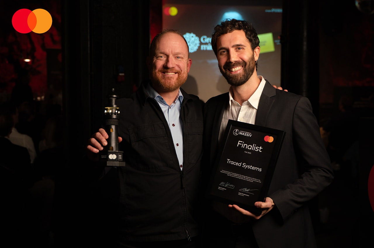 traced systems finalist duo at ceremony