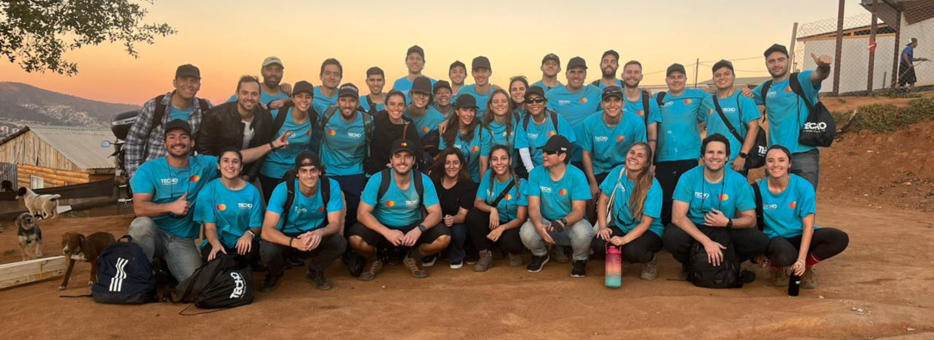 The Chile team built houses for families who lost their homes in the wildfires in the country's Valparaíso region in February. 