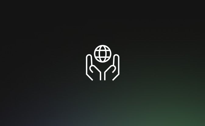 Eine Abbildung von Händen, die einen Globus halten.