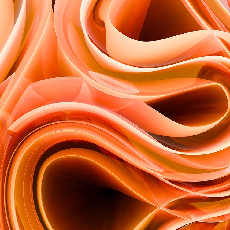 Orange wavy shapes