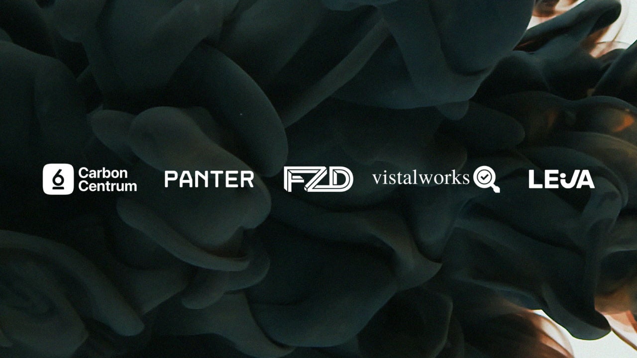 five startup logos dark texture 2024
