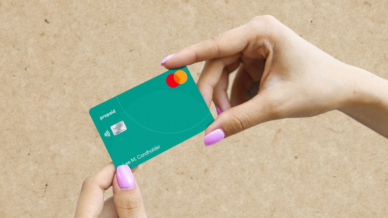 Holding Mastercard Prepaid card.