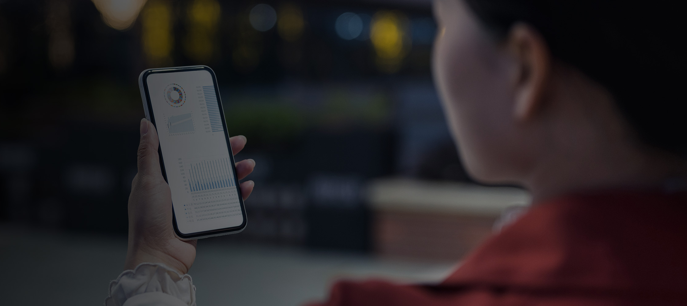 Woman on phone browsing