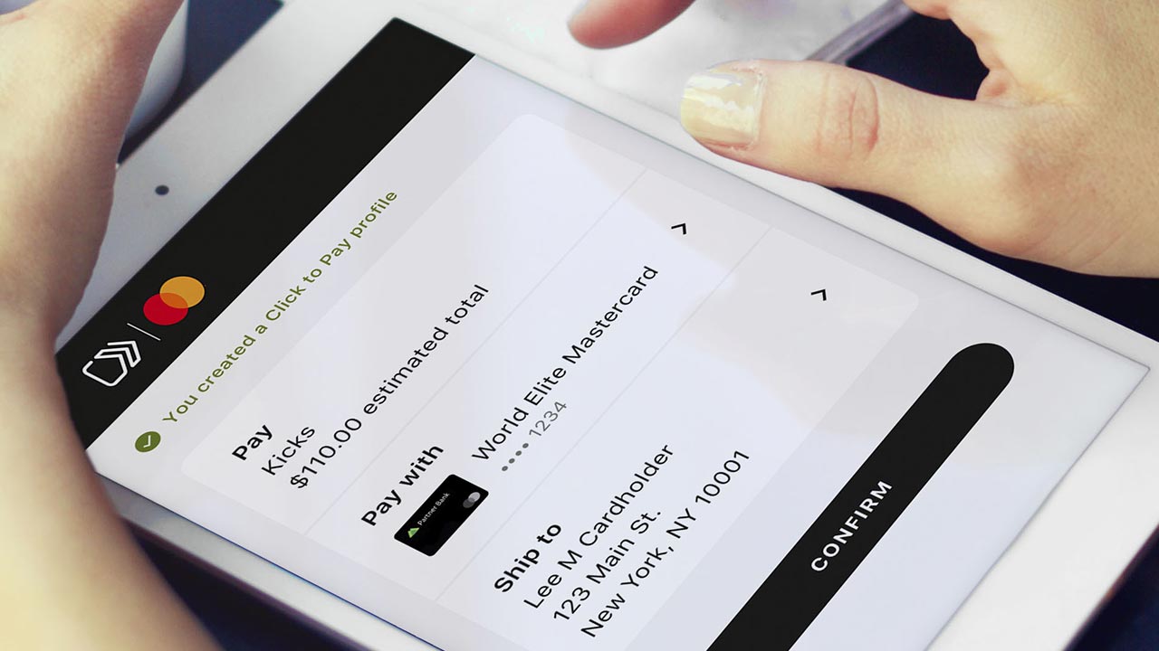 Checkout on tablet screen