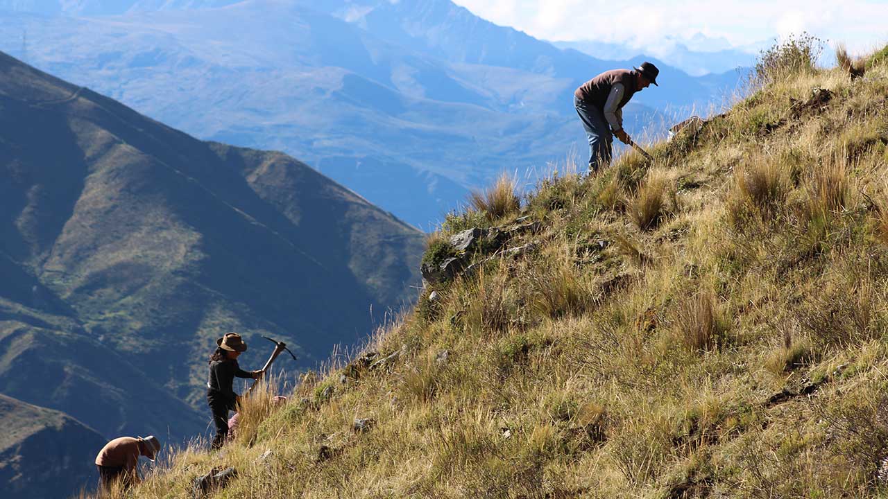 Pentes rocheuses abruptes, Hautes Andes.