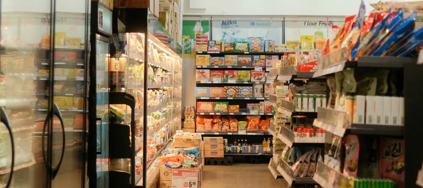 Grocery shop aisles