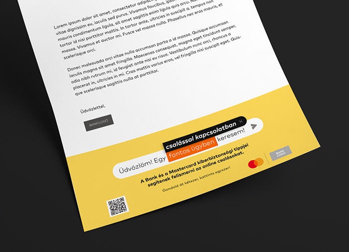 Kártyakísérő levélben kiberbiztonság szekció