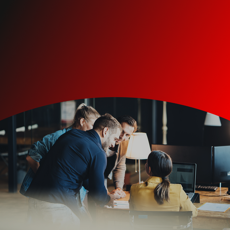 Person with colourful makeup.