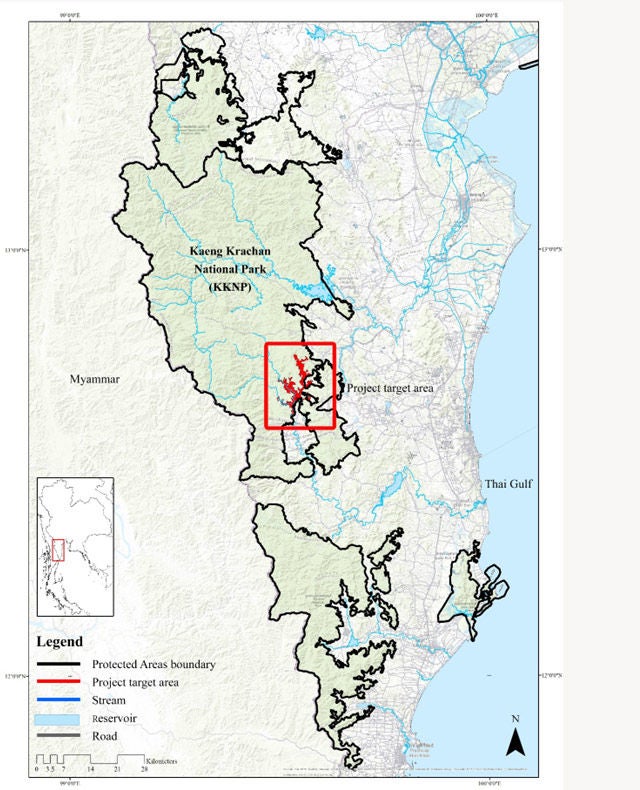 泰国地图。