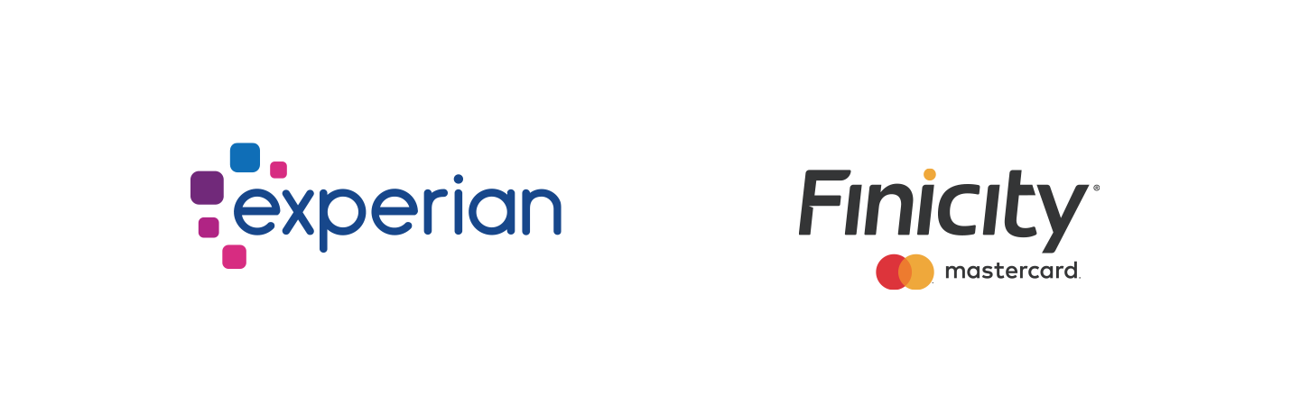 ExperianとFinicityのMastercardロゴ