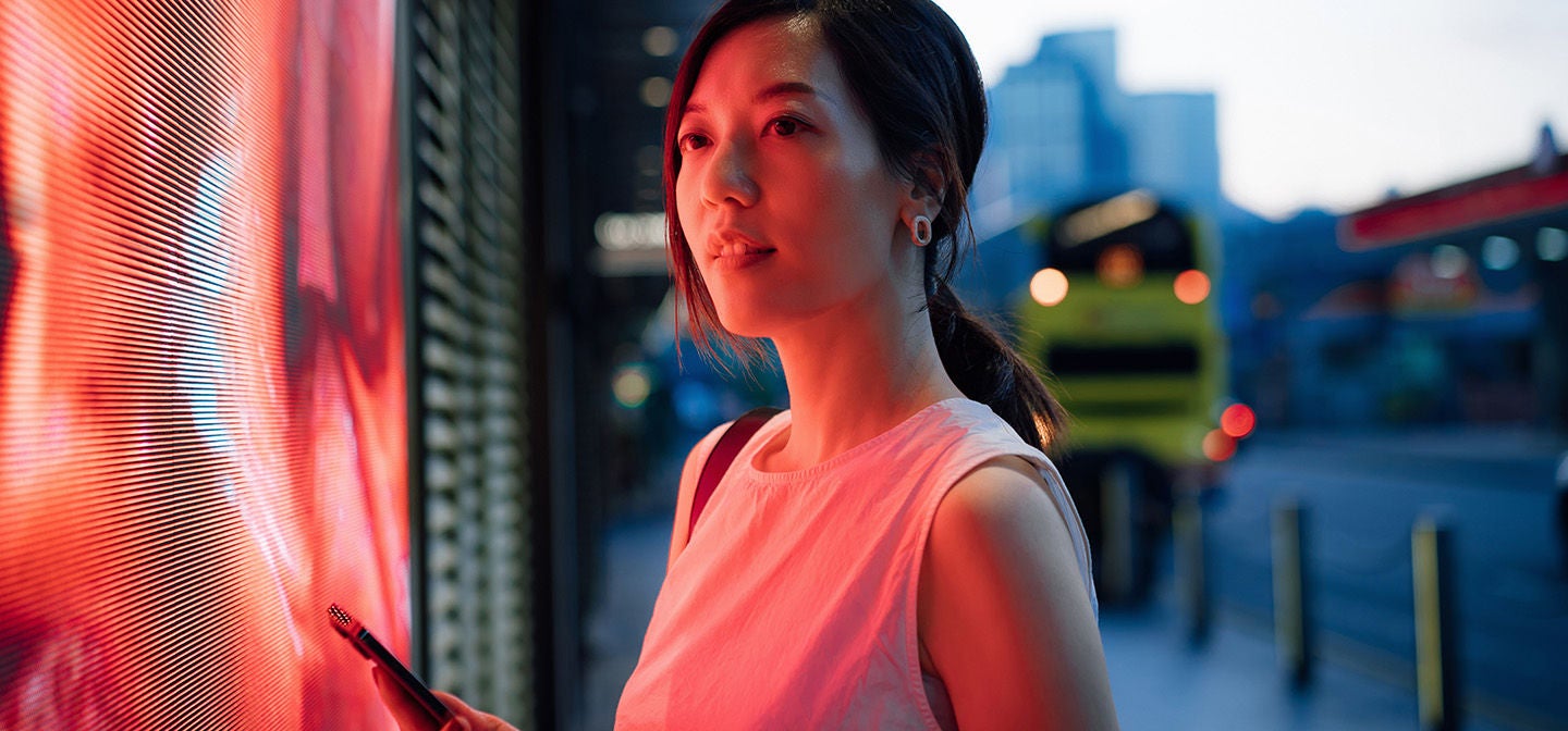 Woman looking into the distance