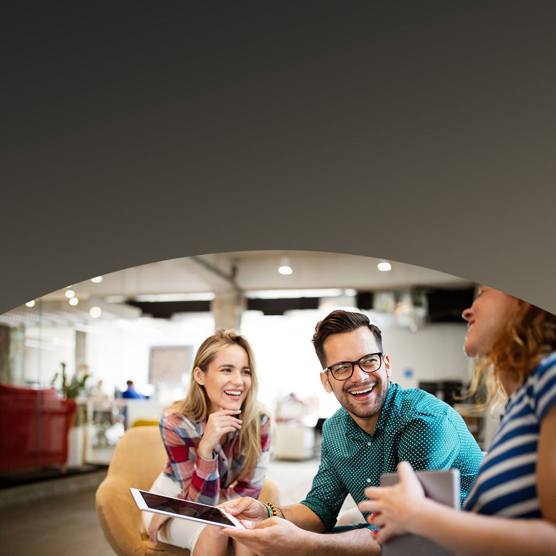 Team brainstorming together