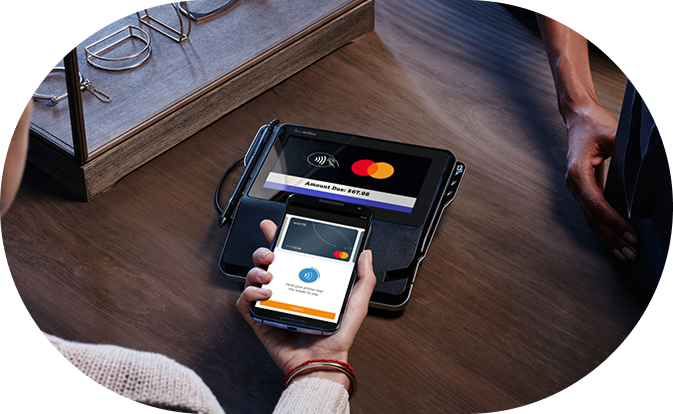 paying with phone at retail terminal