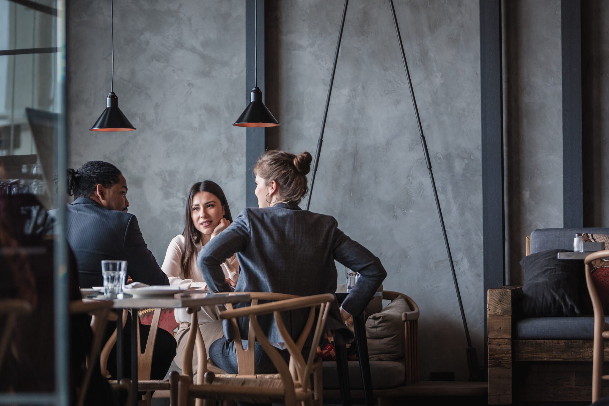 Business people at a table