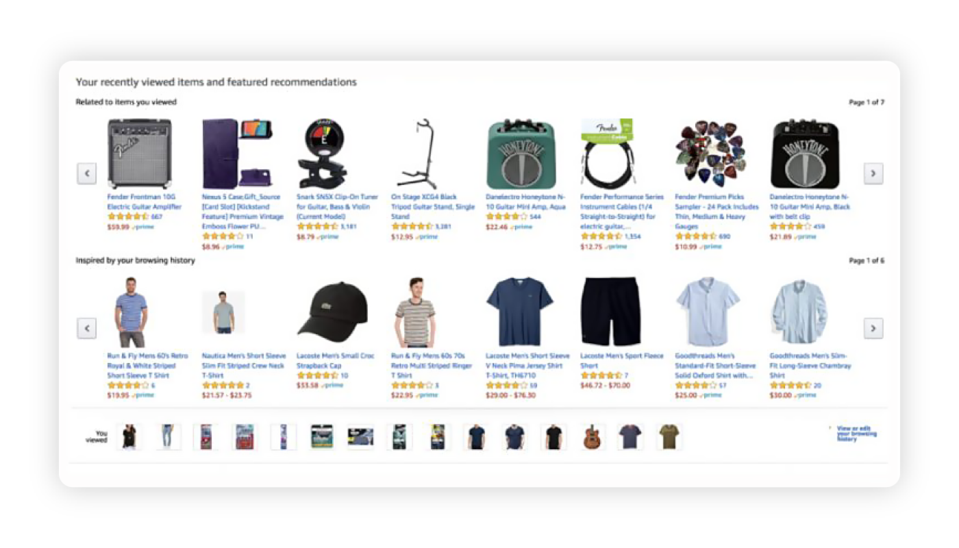 Product recommender example