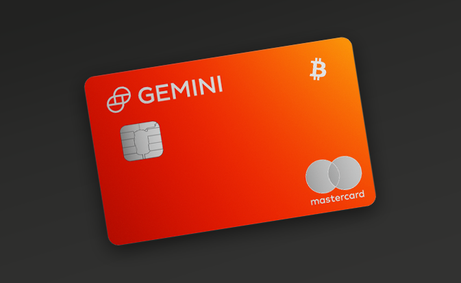 Image of Mastercard payment card with GEMINI logo