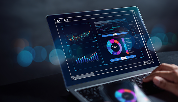 Someone working on laptop