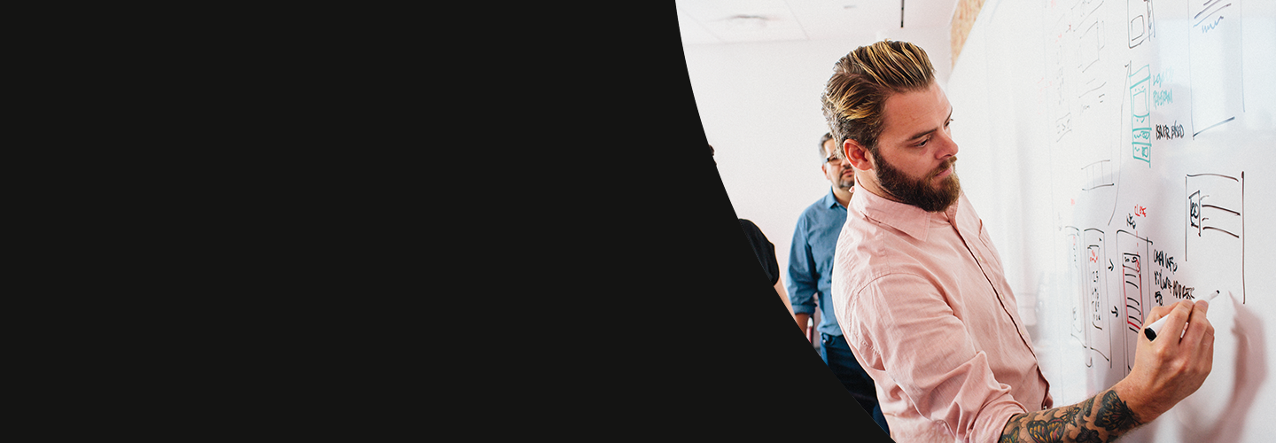 Drawing notes and illustrations on a whiteboard