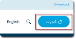 Screenshot di Danske Bank con il pulsante CTA