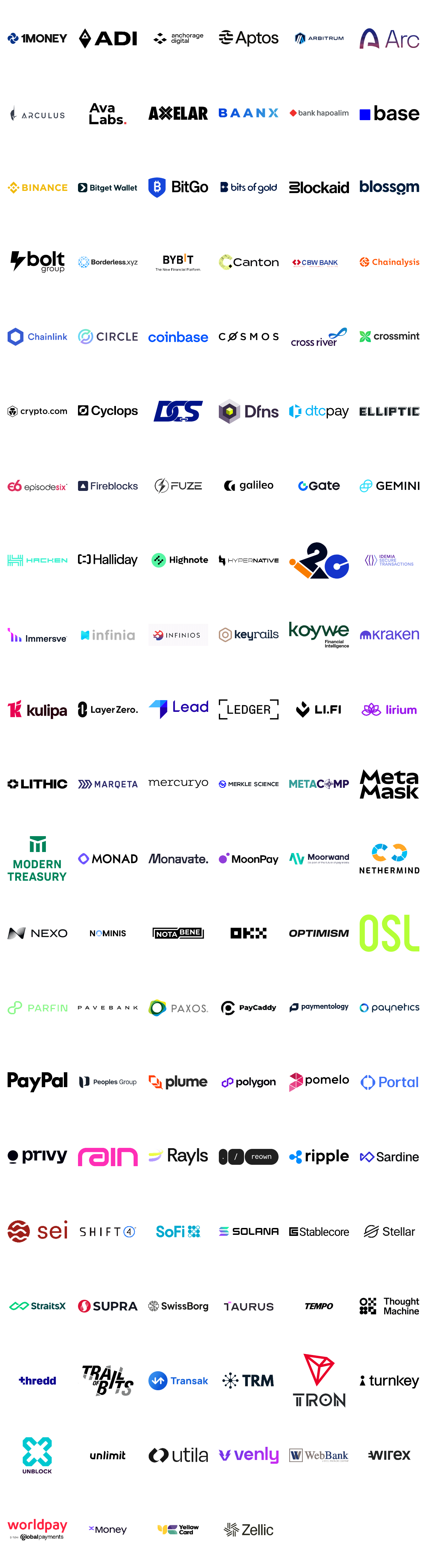 logo wall of partners