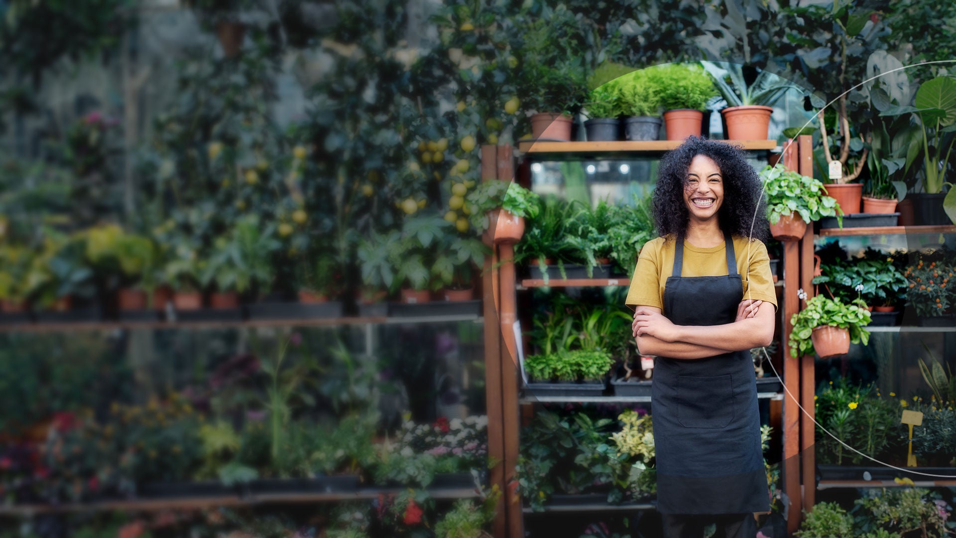 Plant shop small business owner.