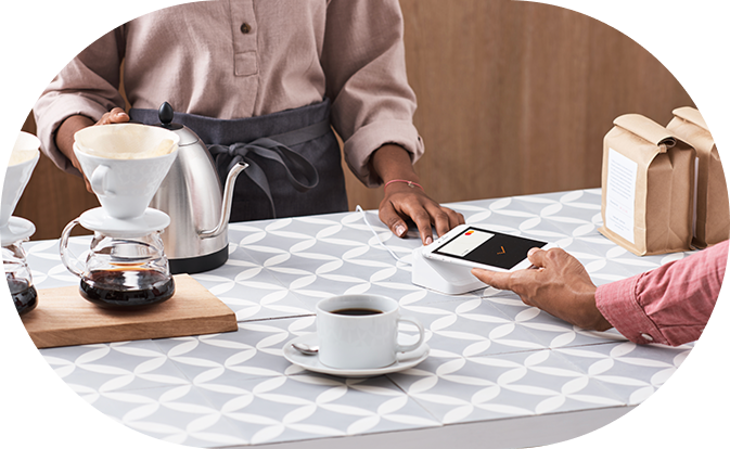 image of a restaurant table and a phone