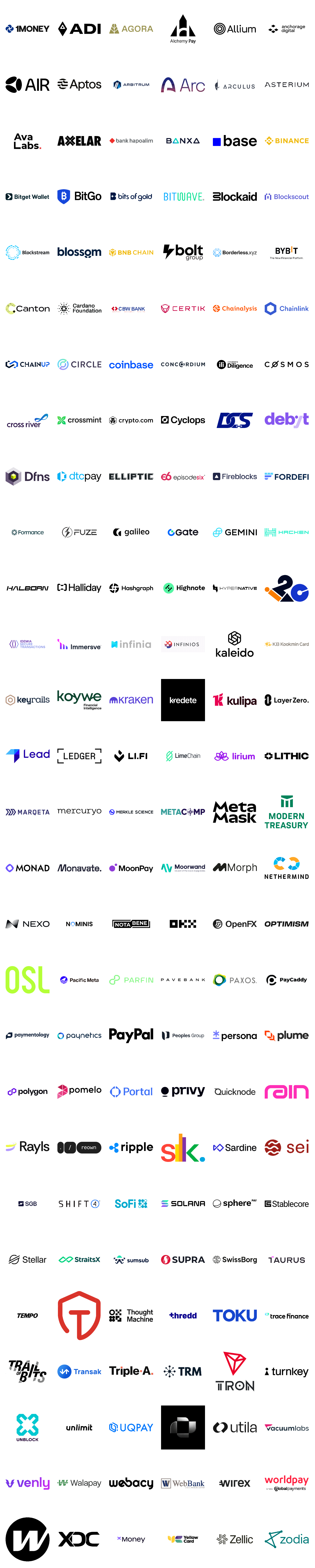 logo wall of partners