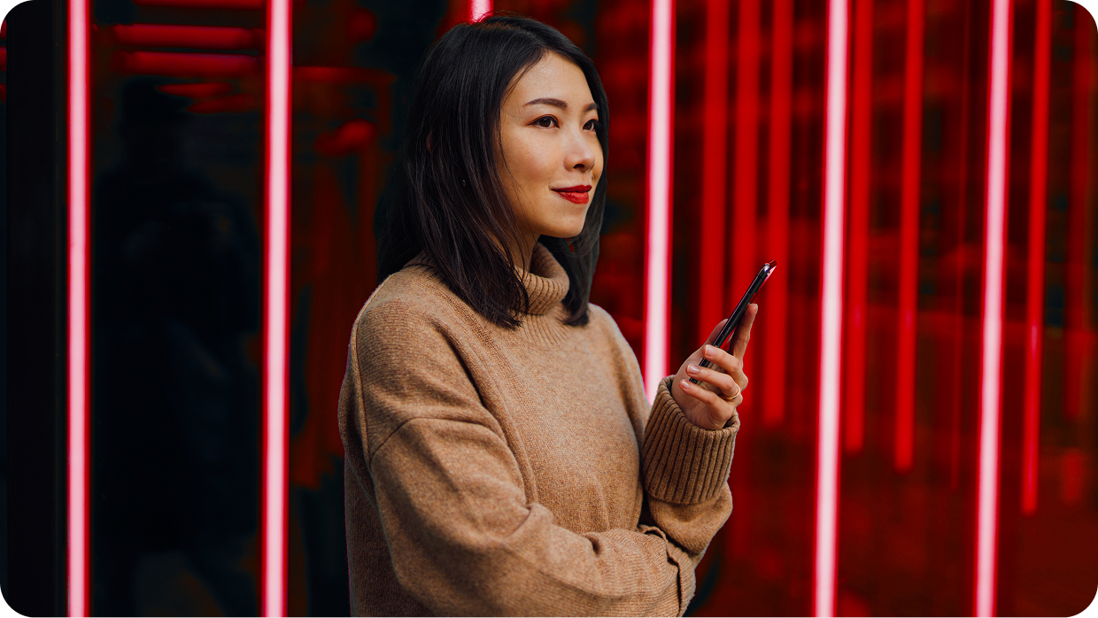 Woman with phone