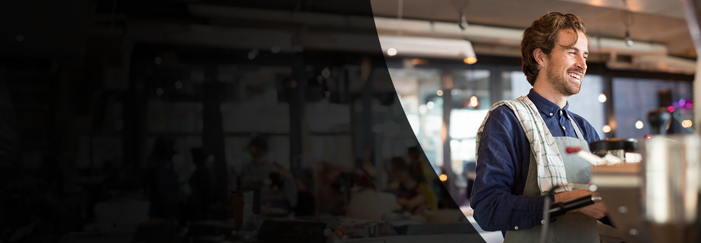 Barista making a drink