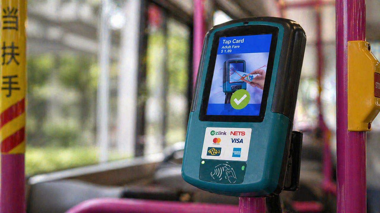 Contactless pay bus ride