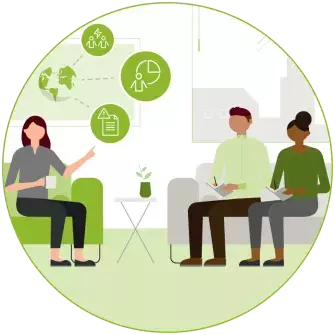 People sitting illustration