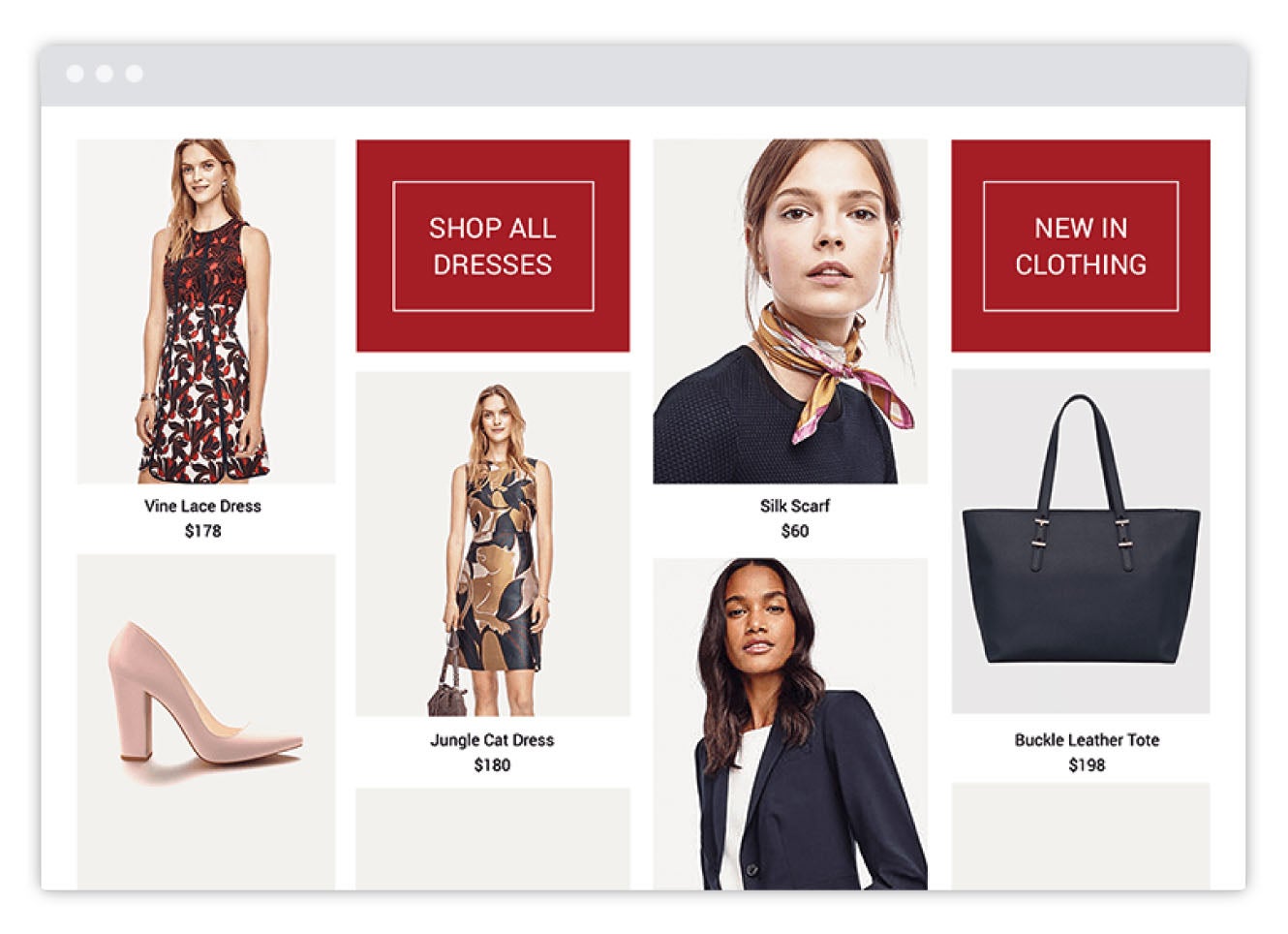 Gallery style recommendations section